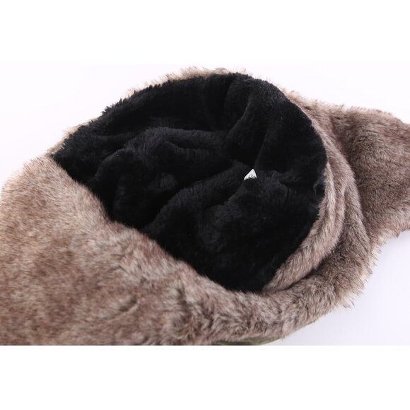 Mens Winter Trapper Hat with Earflaps Mask Warm Faux Fur Hunting Trooper Cap - Picture 6 of 7